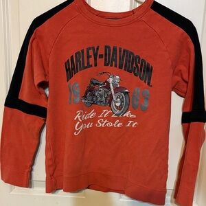 Harley-Davidson Kids Red and Black Long Sleeve Tee